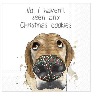 2 Packs Cocktail Napkins I haven’t  See Any Christmas Cookies 40 Counts 5” X 5”